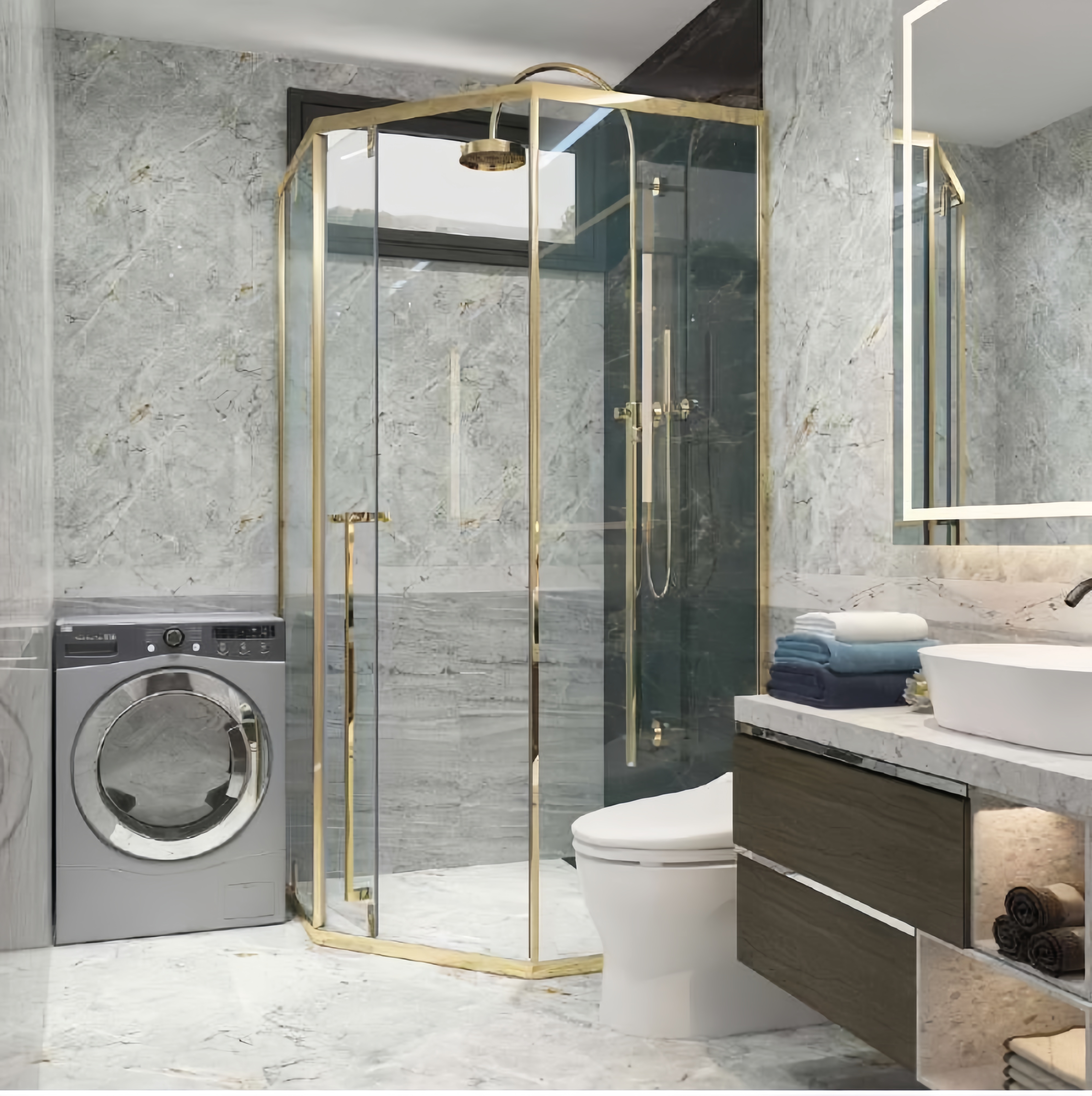 Phòng Tắm Kính 135 Độ Cửa Lùa: Ưu Điểm và Công Dụng